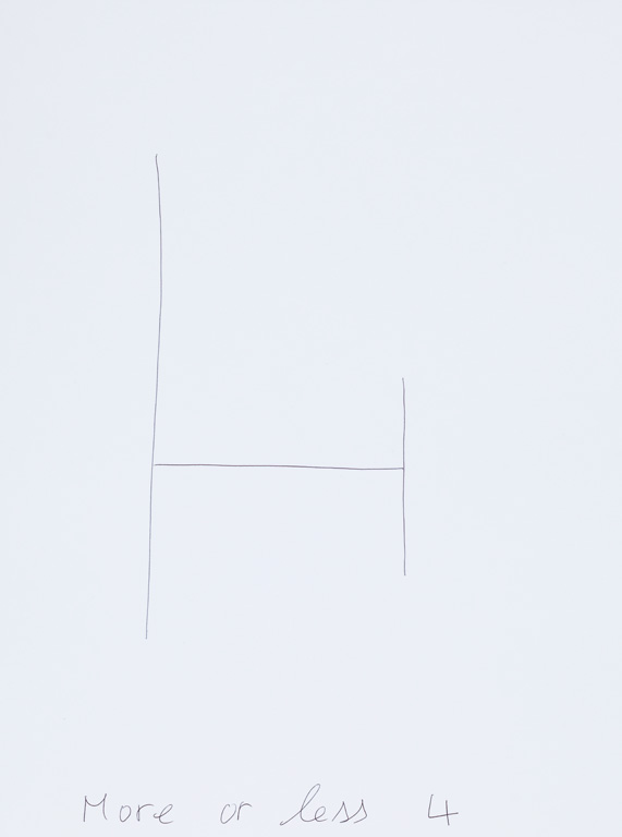 Claude Closky, ‘More or Less 4 (e),’ 2015, black ballpoint pen on paper, 40 x 30 cm.